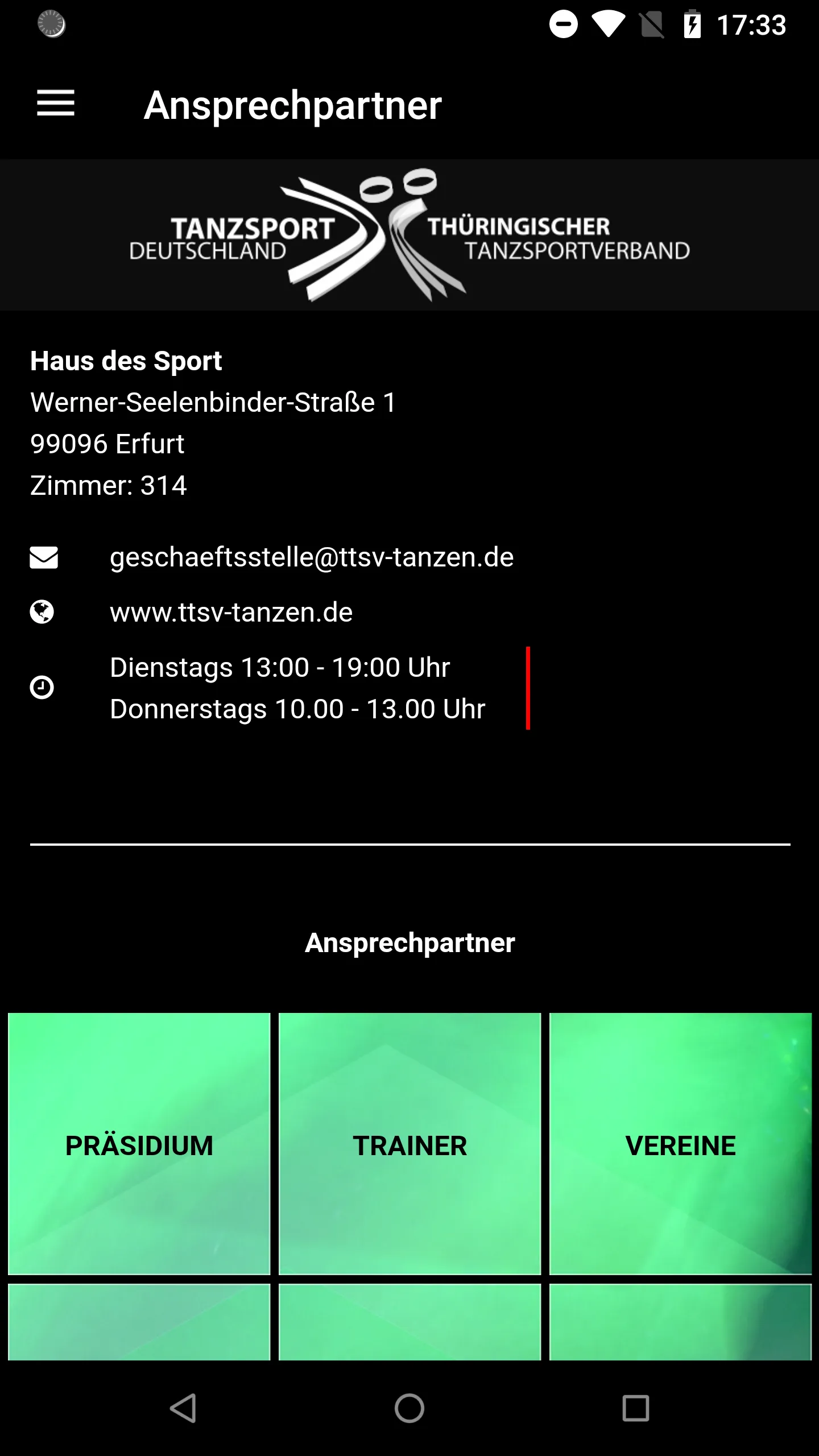 Thüringischer Tanzsportverband | Indus Appstore | Screenshot