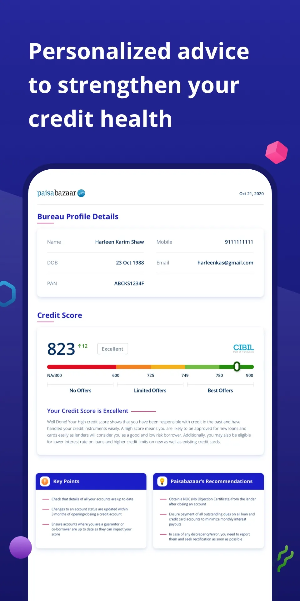 CreditScore, CreditCard, Loans | Indus Appstore | Screenshot