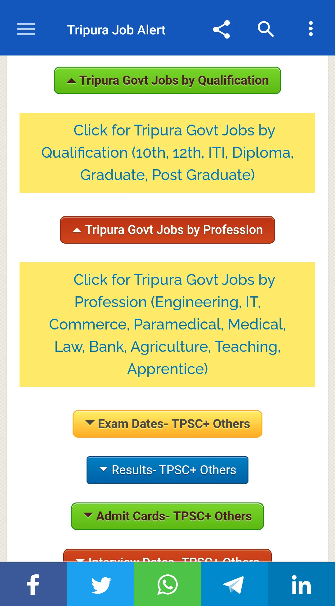 Tripura Job Alert | Indus Appstore | Screenshot