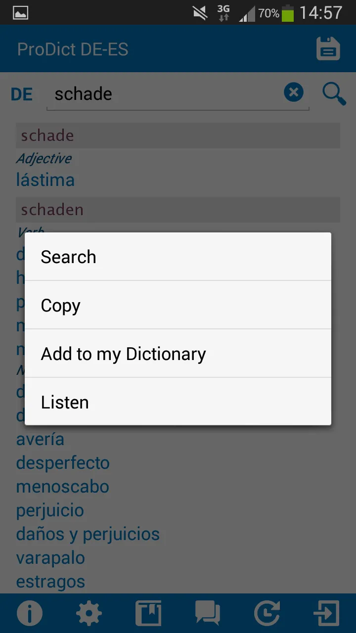 German - Spanish dictionary | Indus Appstore | Screenshot