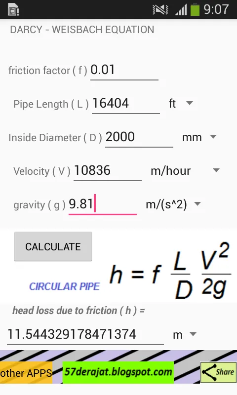 Piping Calculation | Indus Appstore | Screenshot