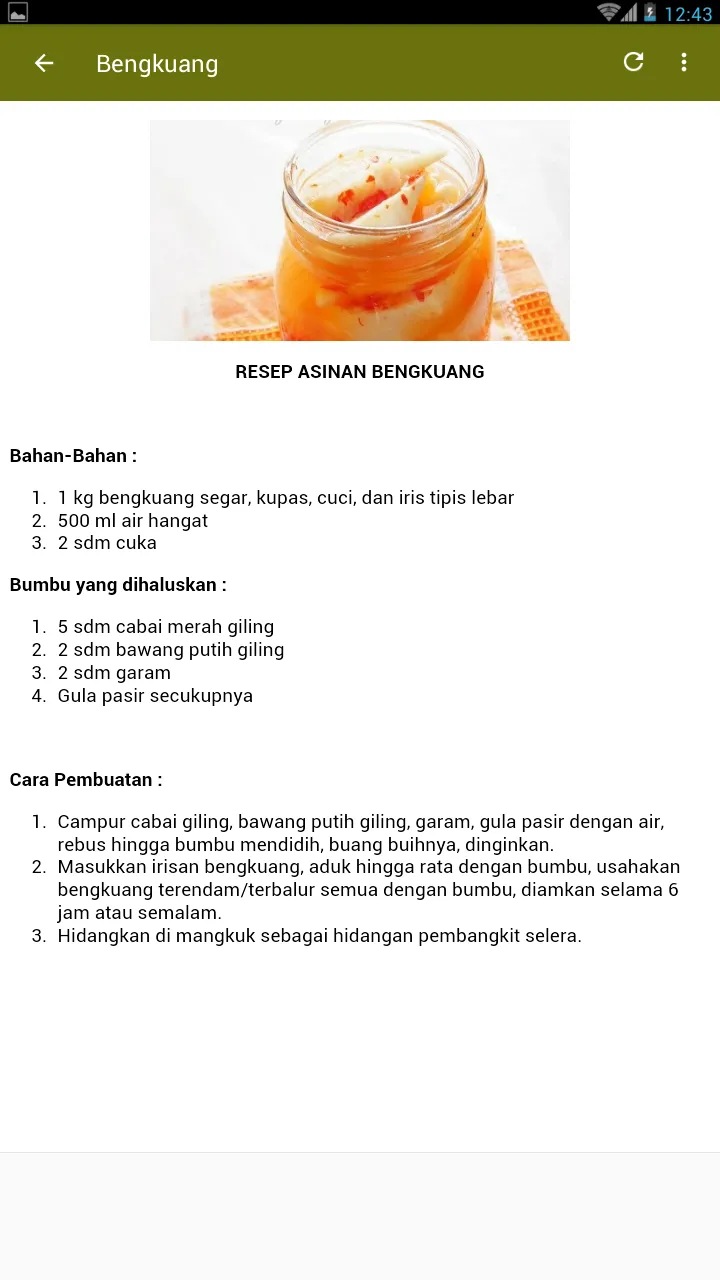 resep asinan terlengkap | Indus Appstore | Screenshot