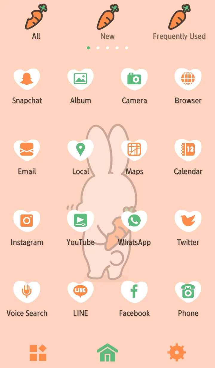 Bunny and Carrot Theme +HOME | Indus Appstore | Screenshot