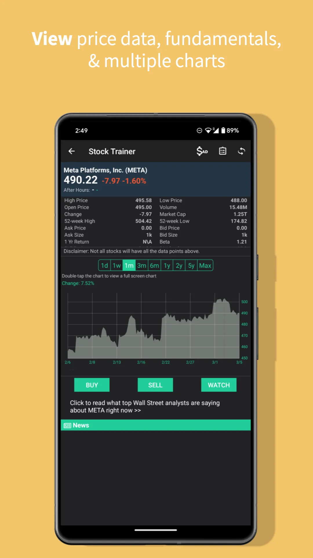 Stock Trainer: Virtual Trading | Indus Appstore | Screenshot