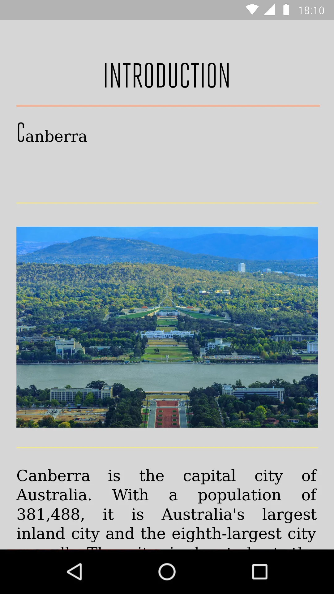 Canberra Travel Guide | Indus Appstore | Screenshot