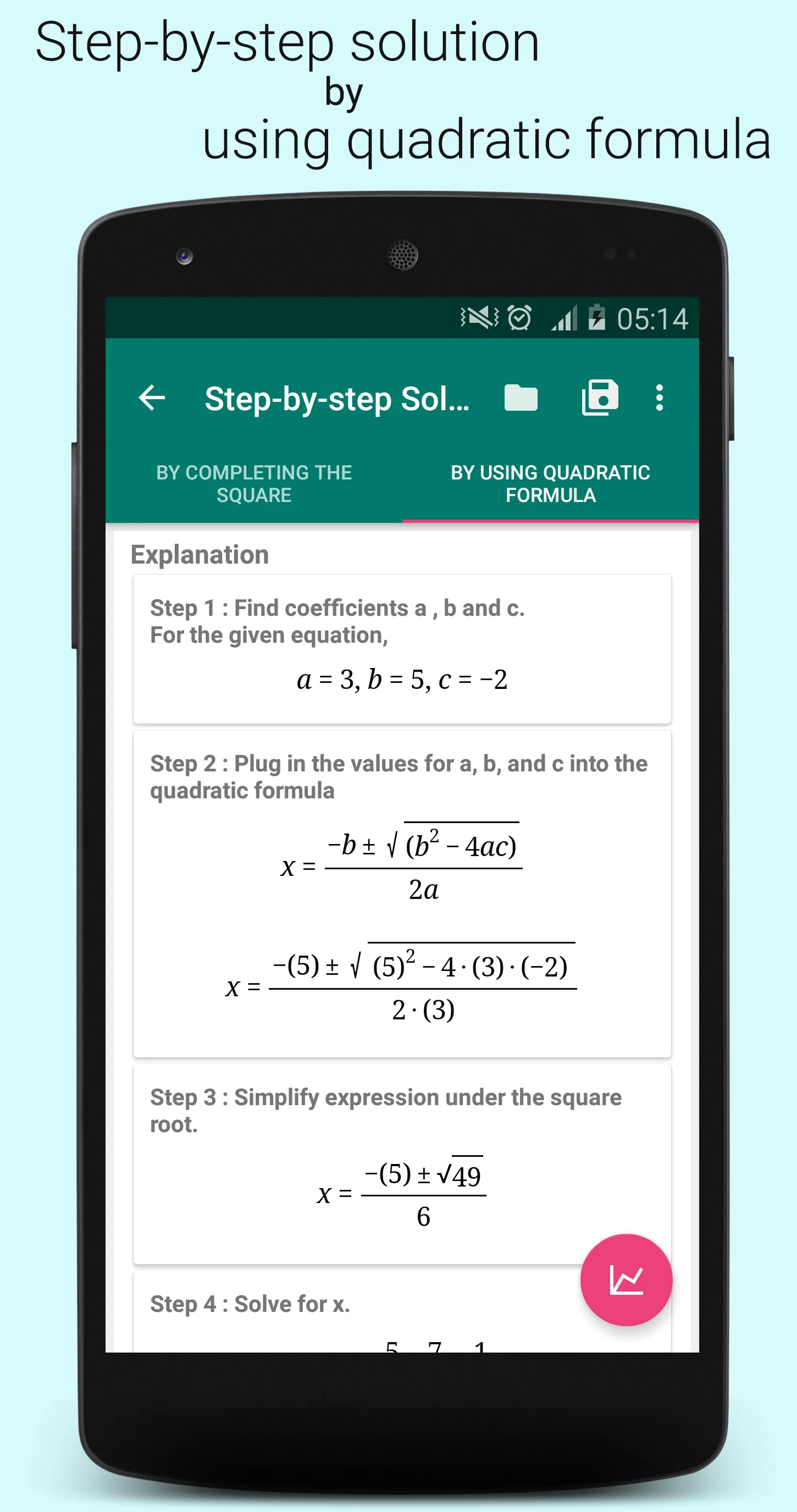 Quadratic Equation Solver | Indus Appstore | Screenshot