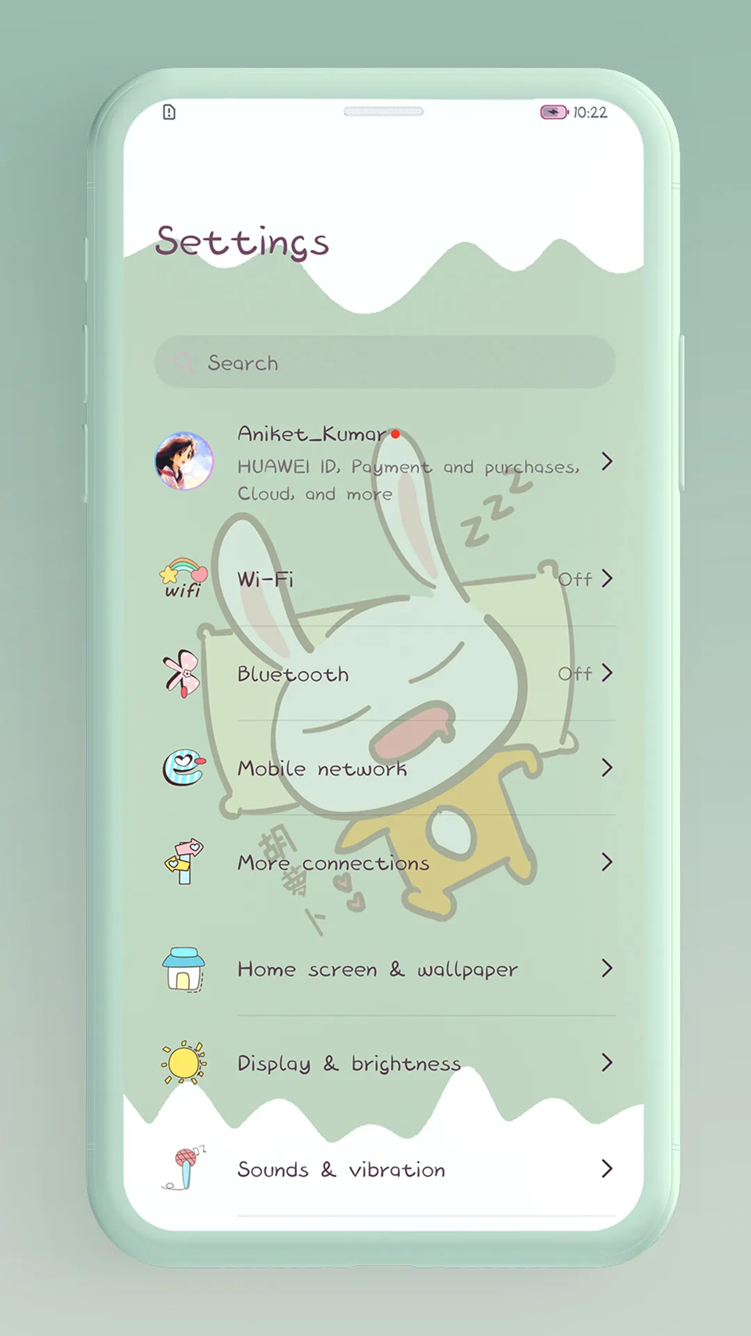 Baby Rabbit EMUI 10/11 Theme | Indus Appstore | Screenshot