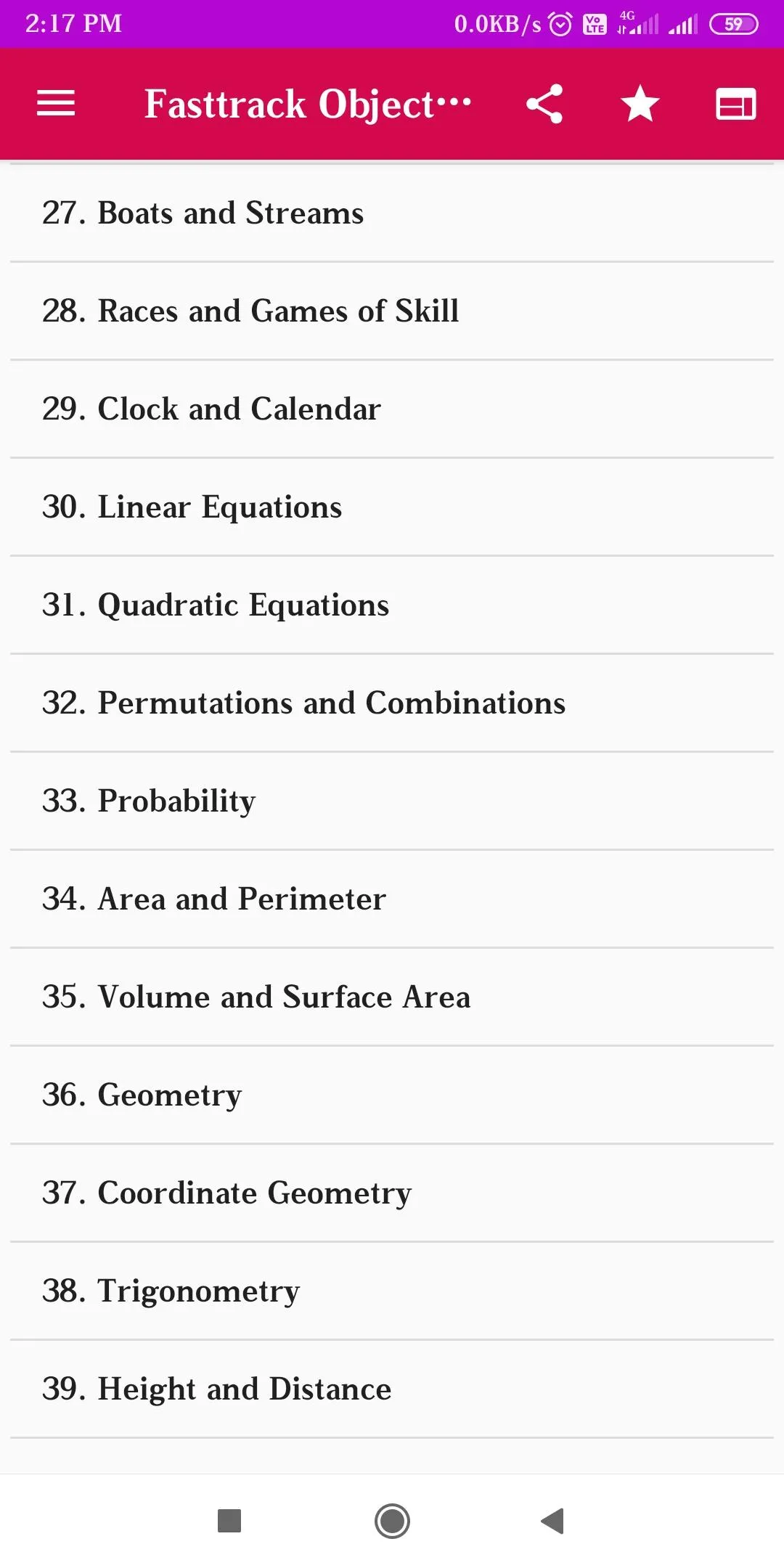 Fast Track Objective Math Book | Indus Appstore | Screenshot