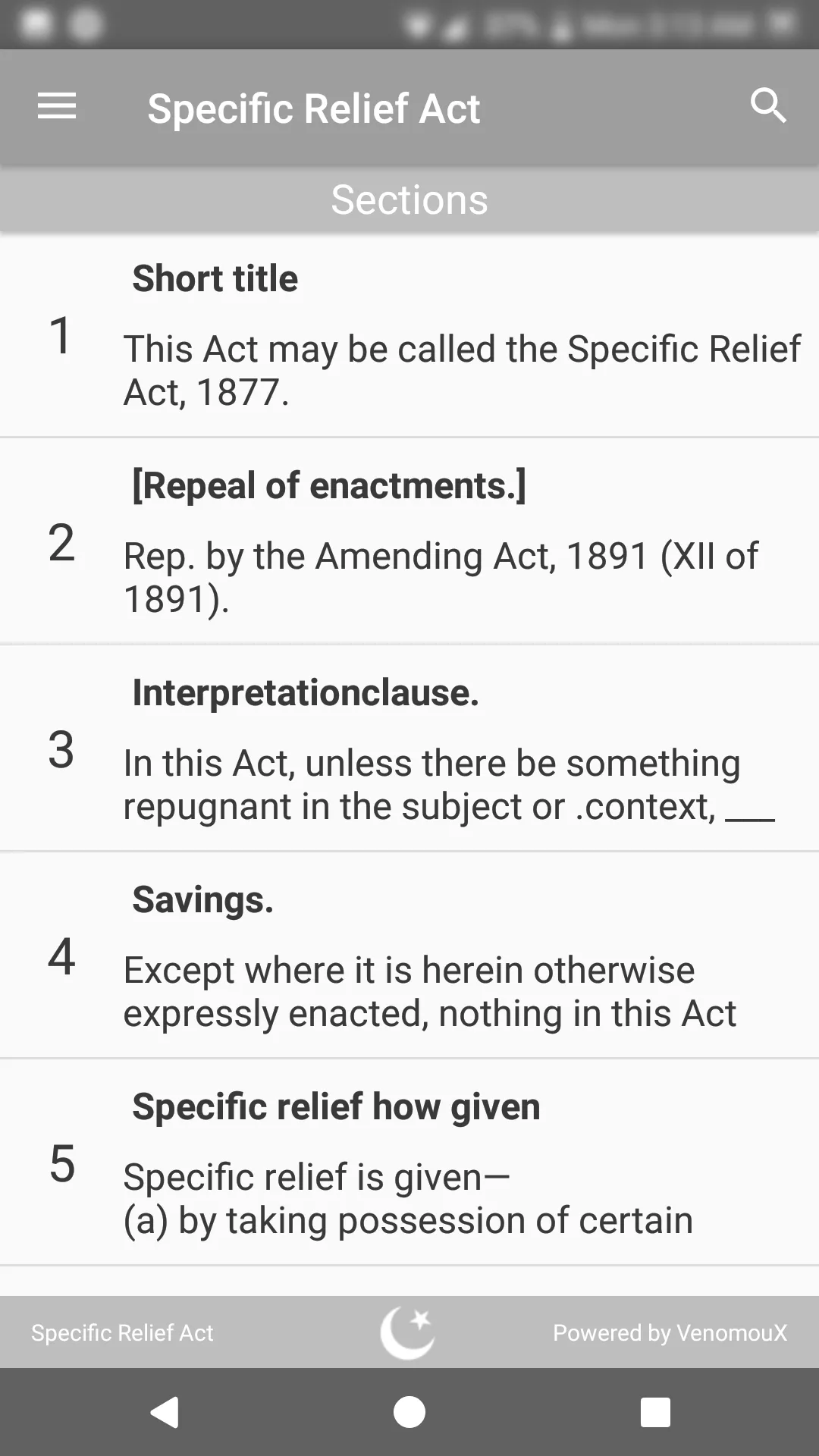 Specific Relief Act (1877) SRA | Indus Appstore | Screenshot