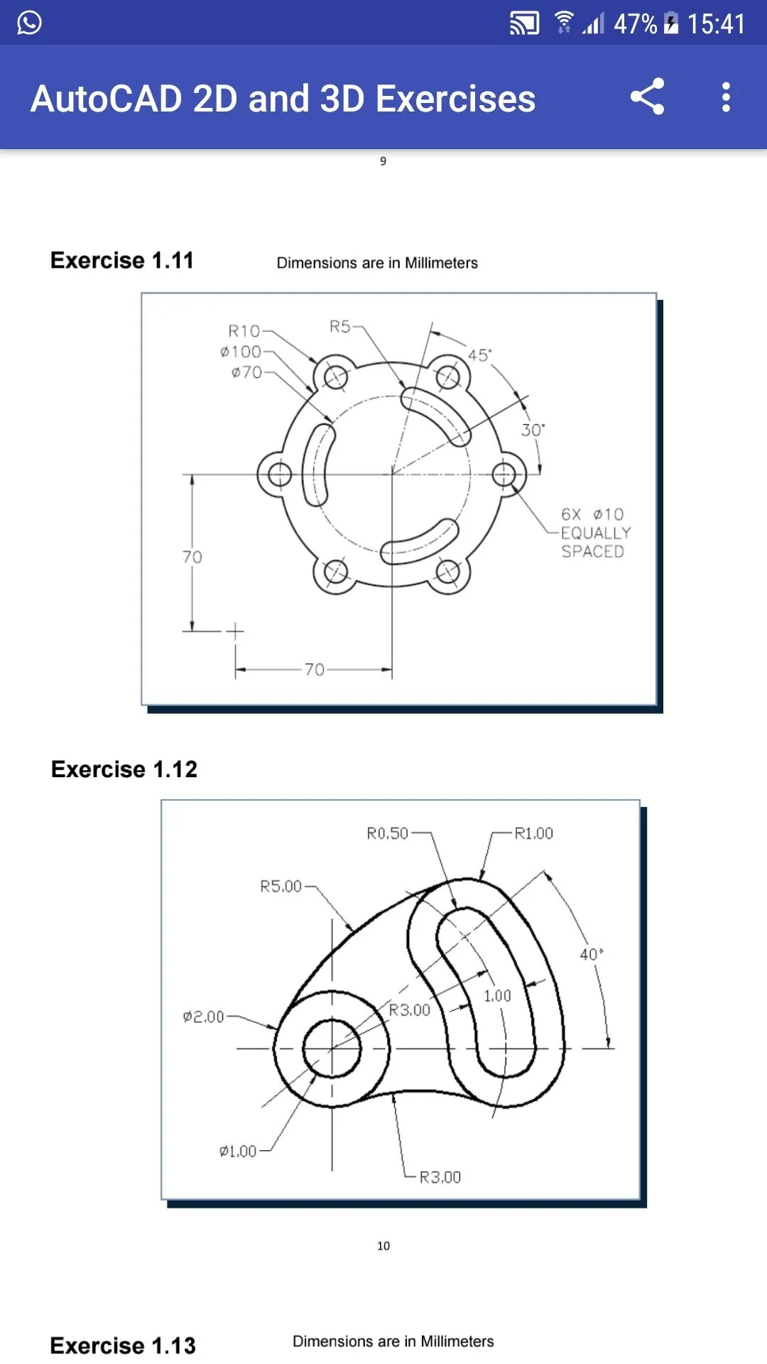 AutoCAD 2D & 3D Exercises | Indus Appstore | Screenshot