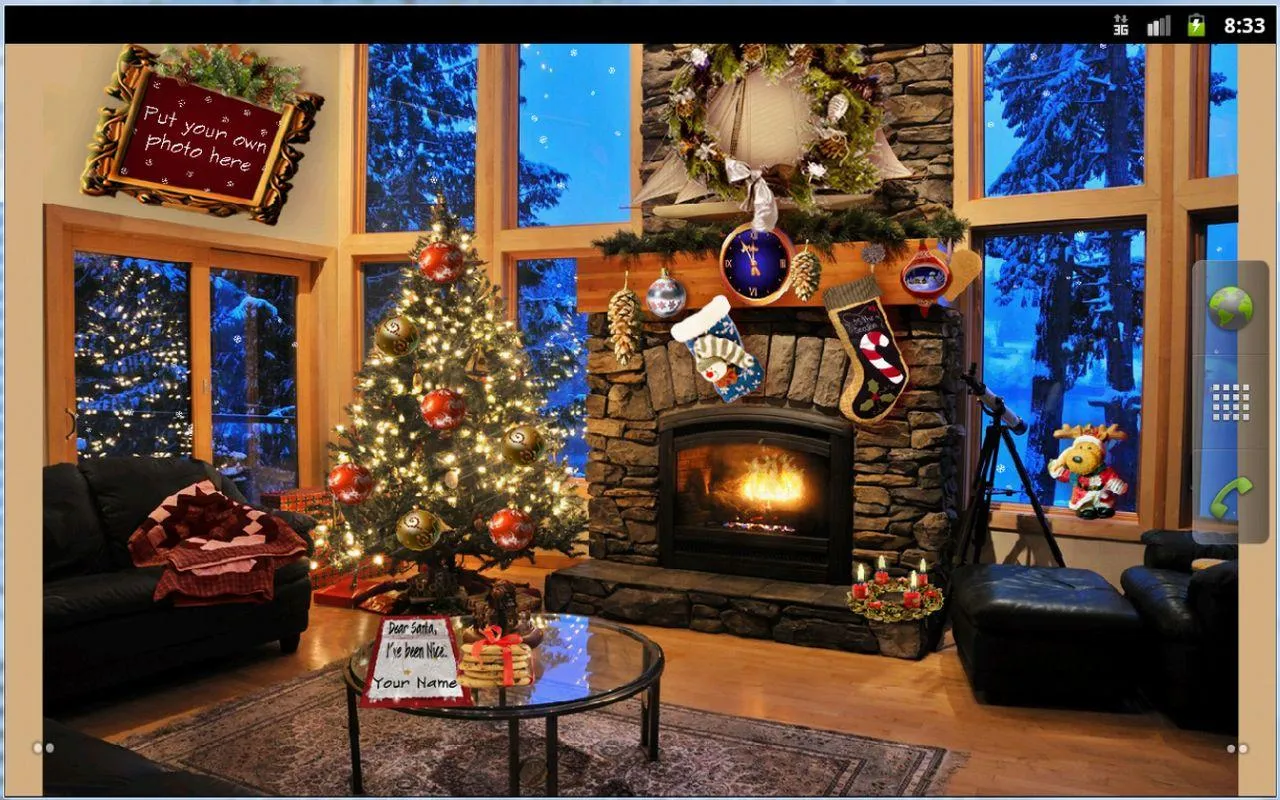 Christmas Fireplace Lwp | Indus Appstore | Screenshot