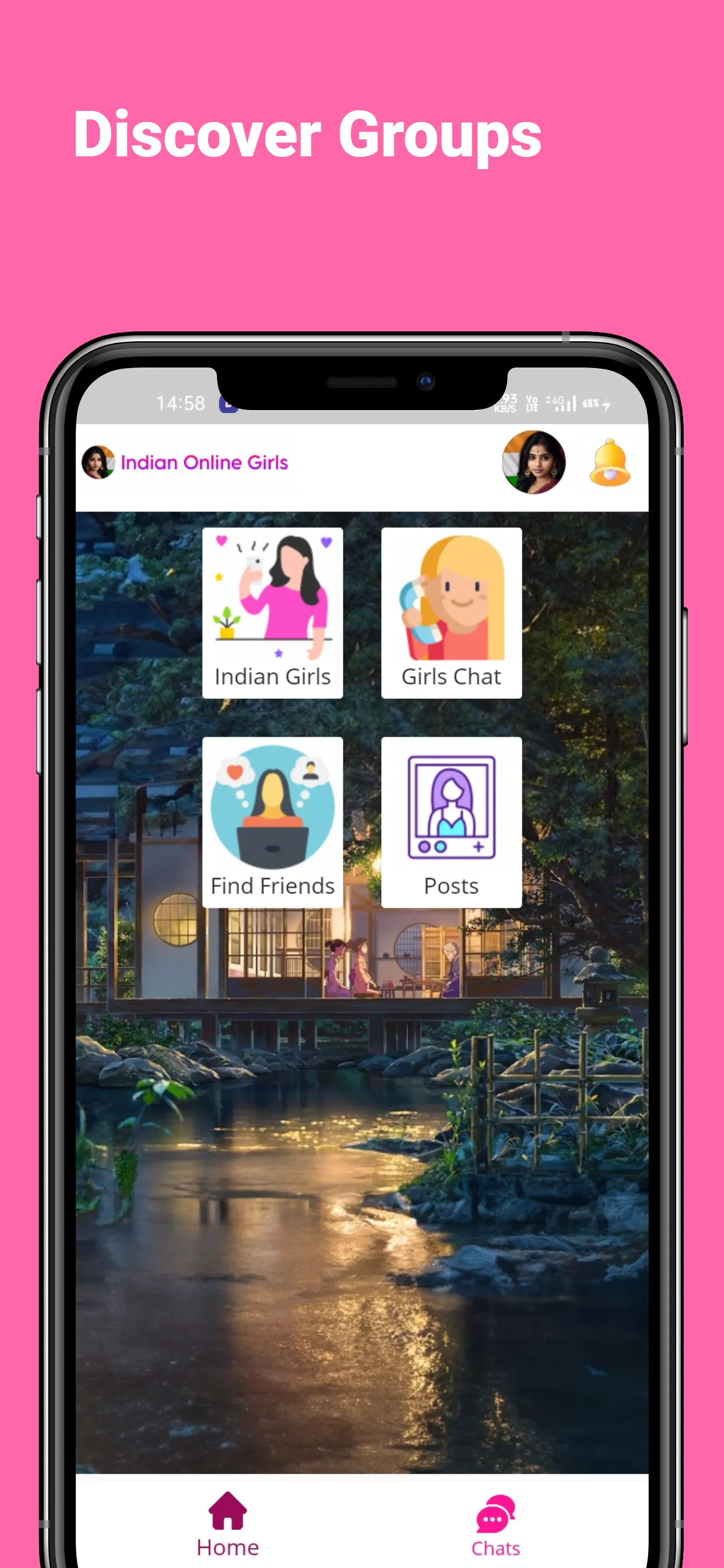 Online Indian Girls Chat | Indus Appstore | Screenshot