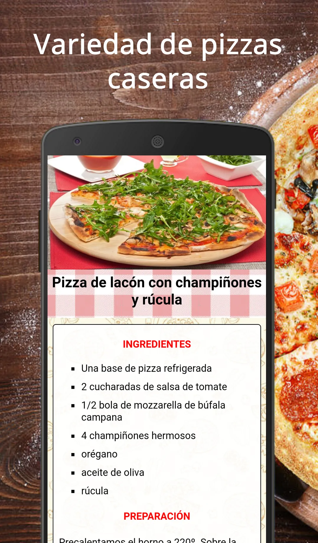 Recetas de pizzas caseras | Indus Appstore | Screenshot