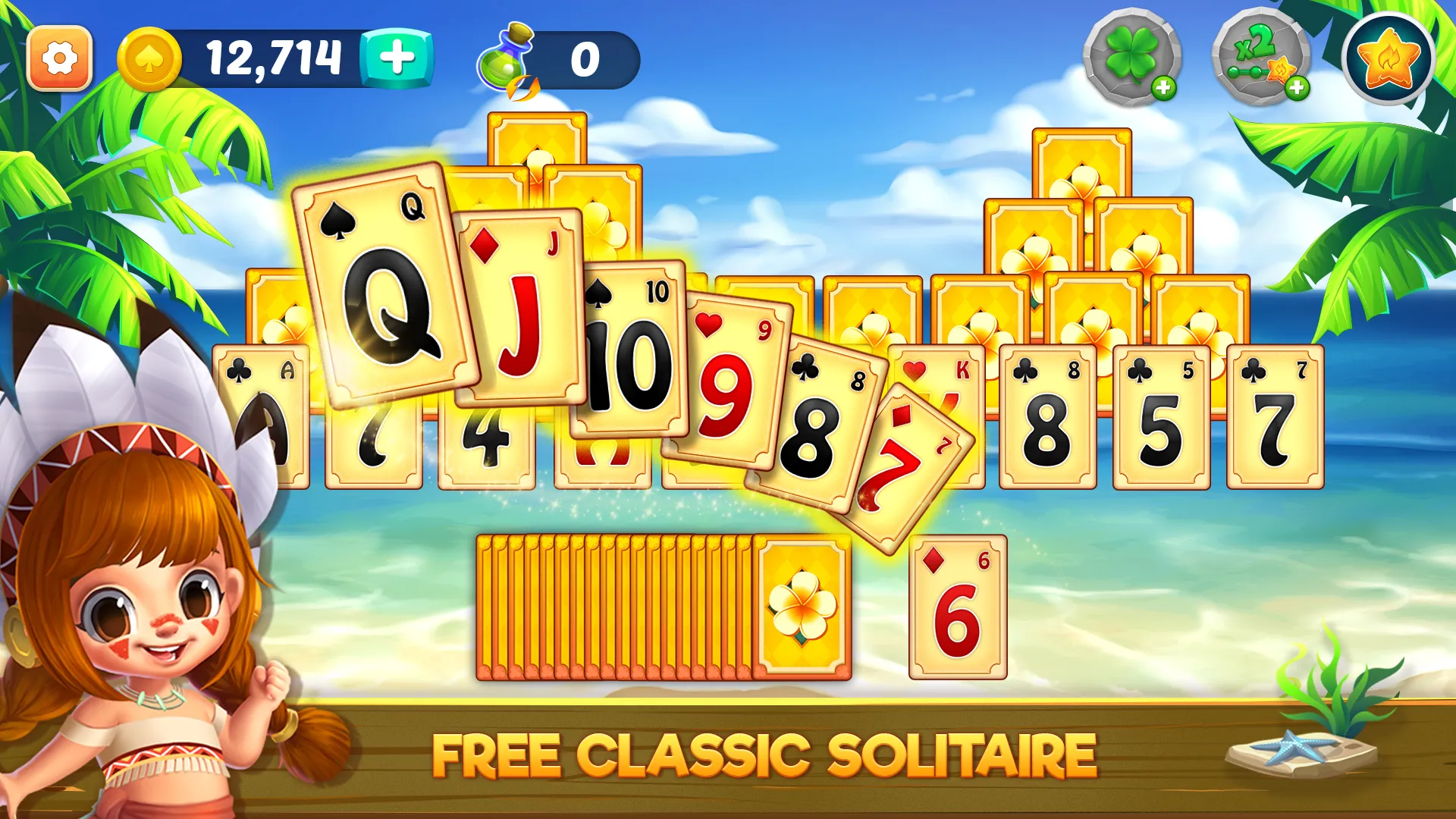 Solitaire Tripeaks Adventure | Indus Appstore | Screenshot