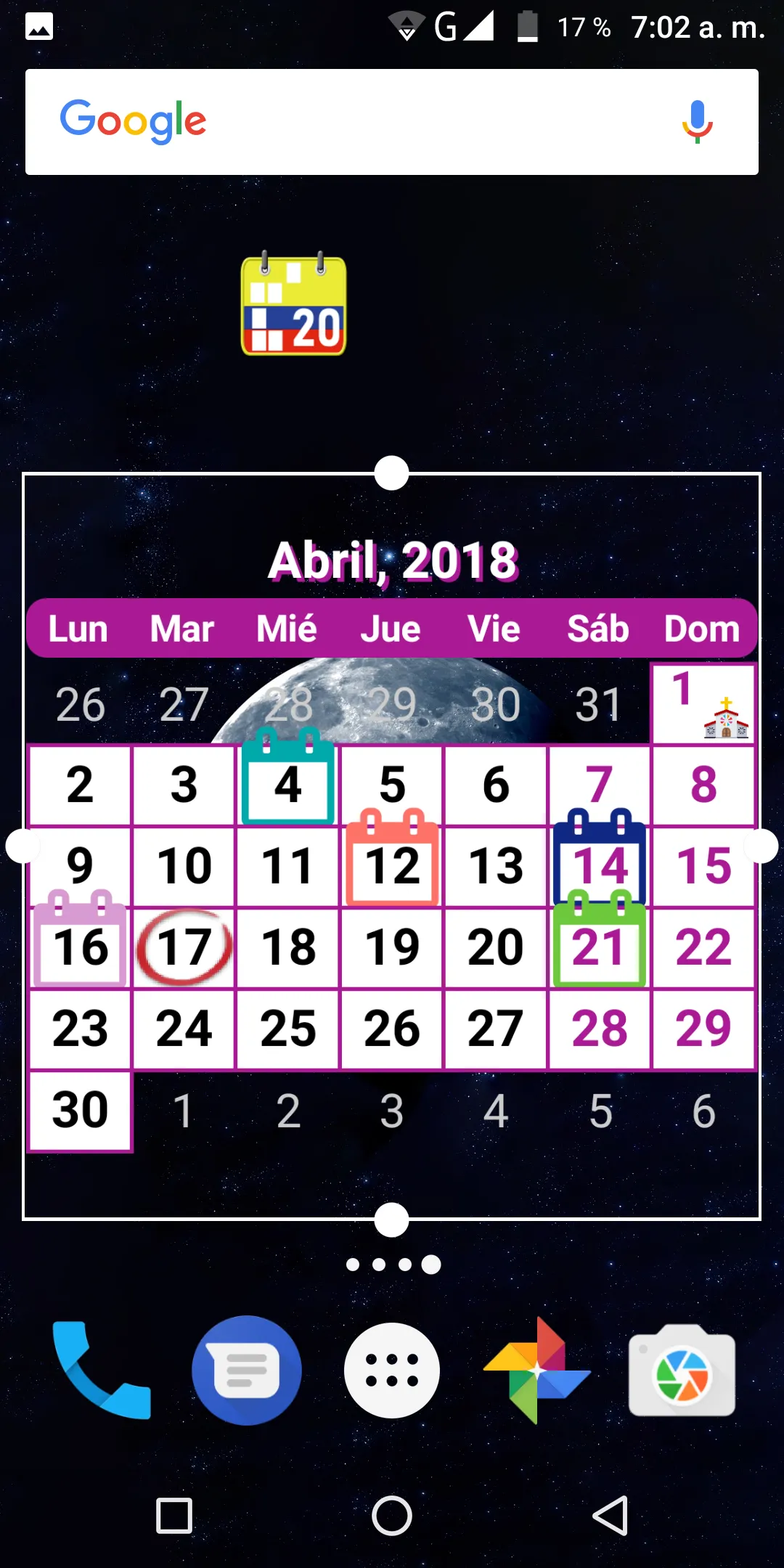 Festivos Colombia 2024, Widget | Indus Appstore | Screenshot