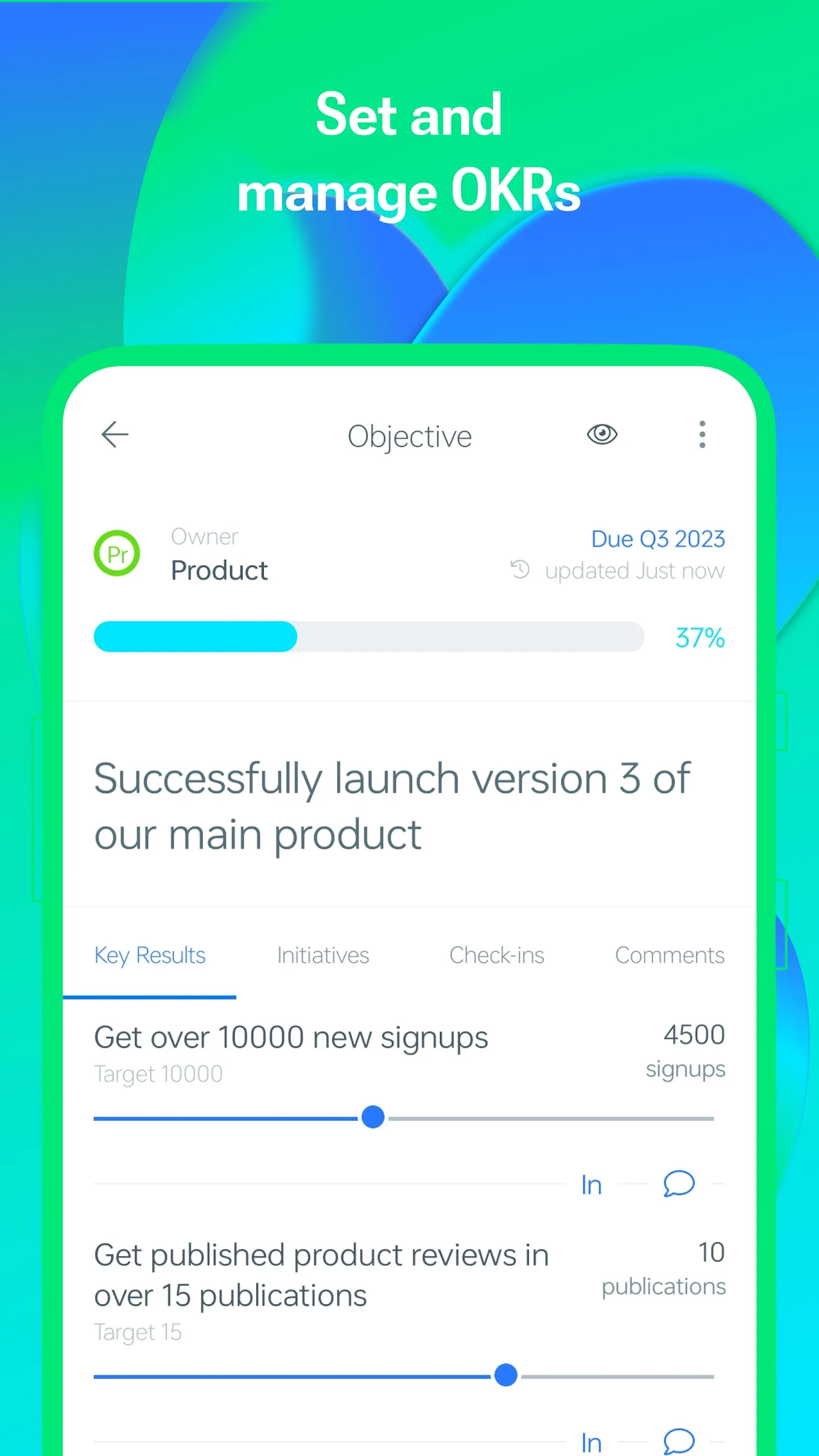 OKR Software by Weekdone | Indus Appstore | Screenshot