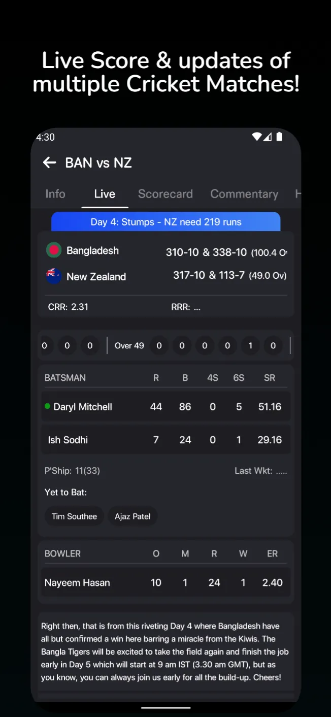 Cricktime - Live Cricket Score | Indus Appstore | Screenshot