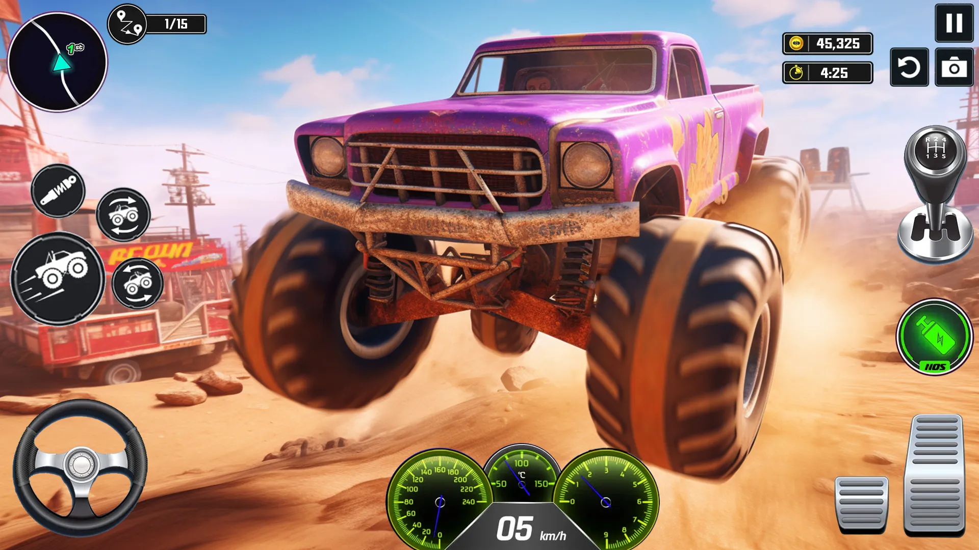 Hard Wheels Monster Truck Game | Indus Appstore | Screenshot