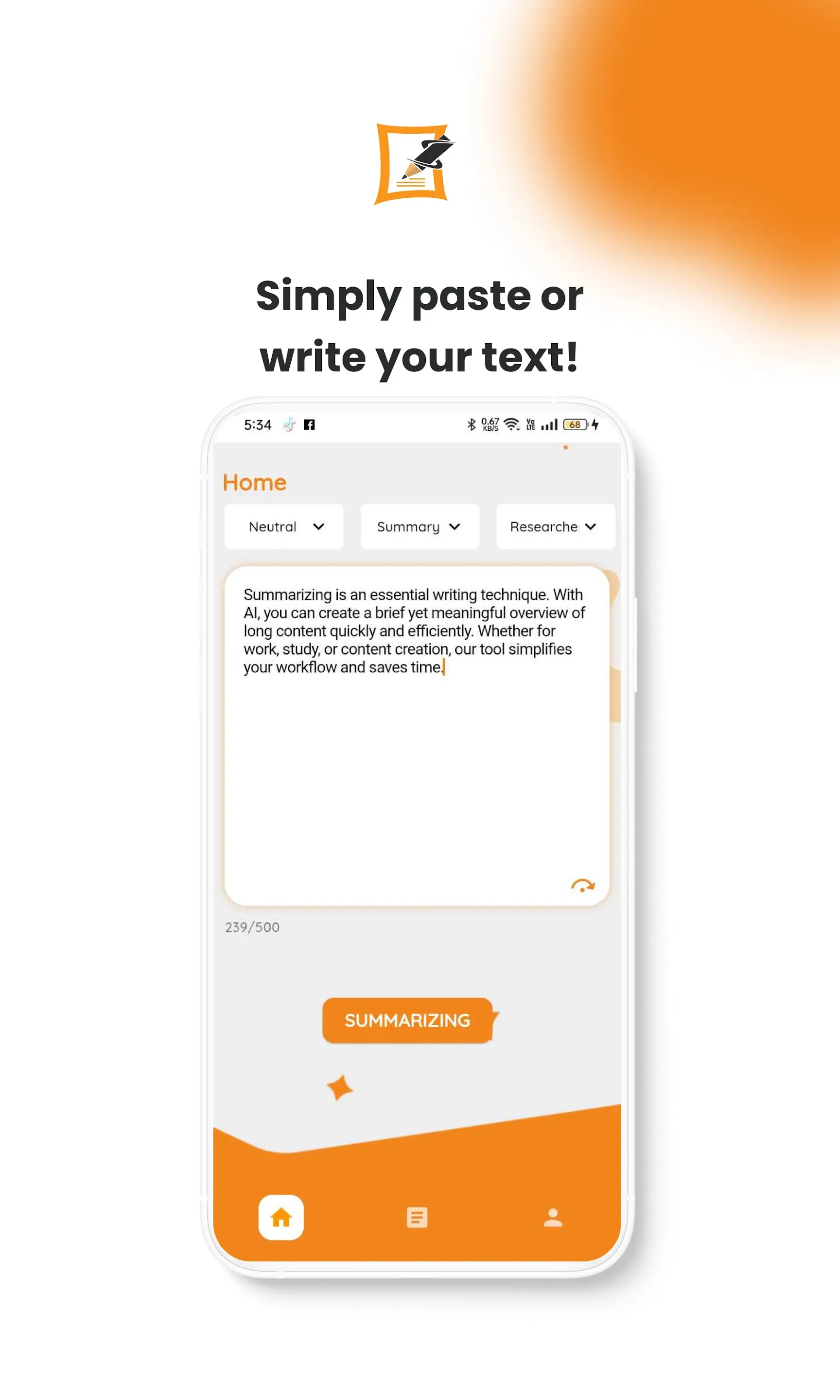 AI Text Summarizer | Indus Appstore | Screenshot