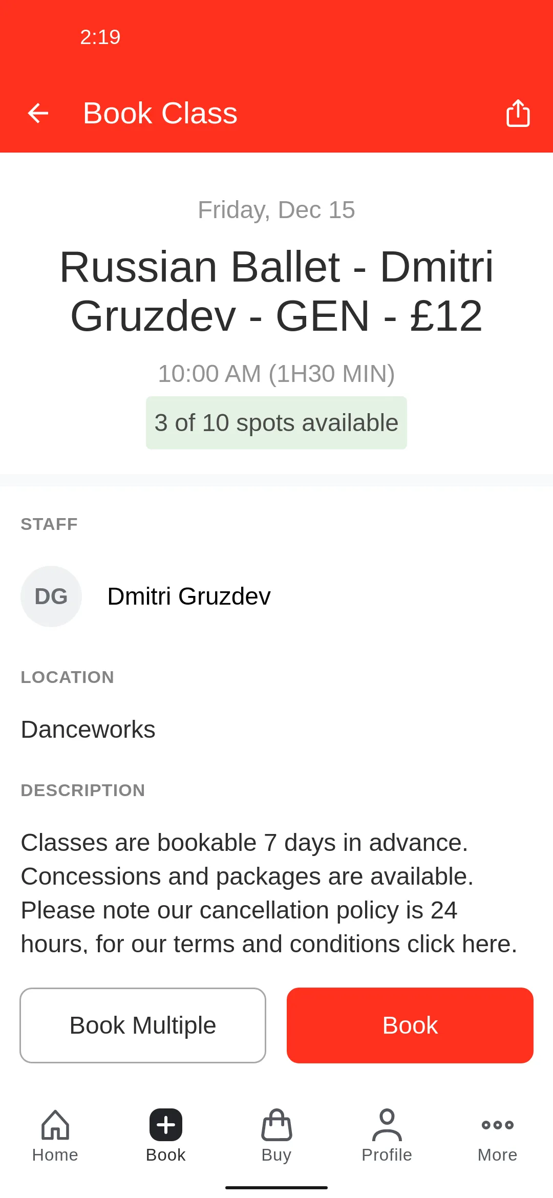 Danceworks London | Indus Appstore | Screenshot