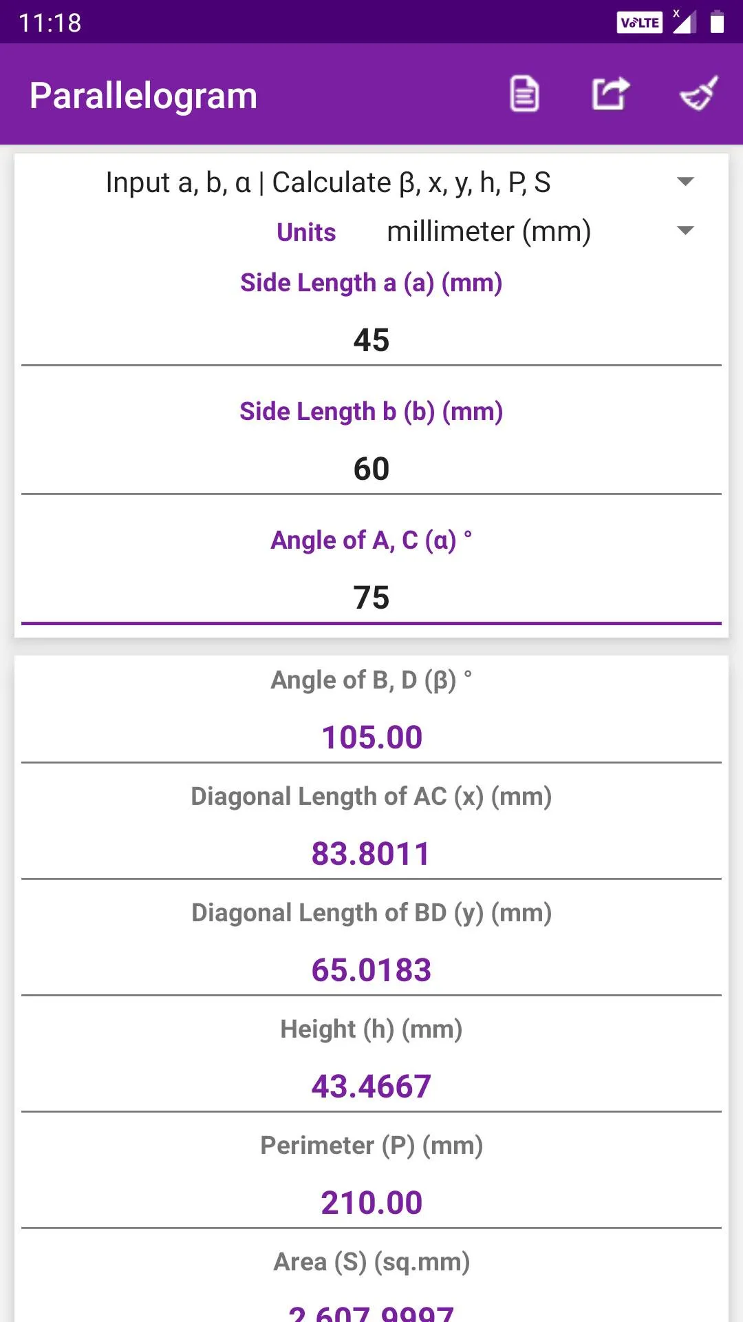 Geometry Calculator | Indus Appstore | Screenshot