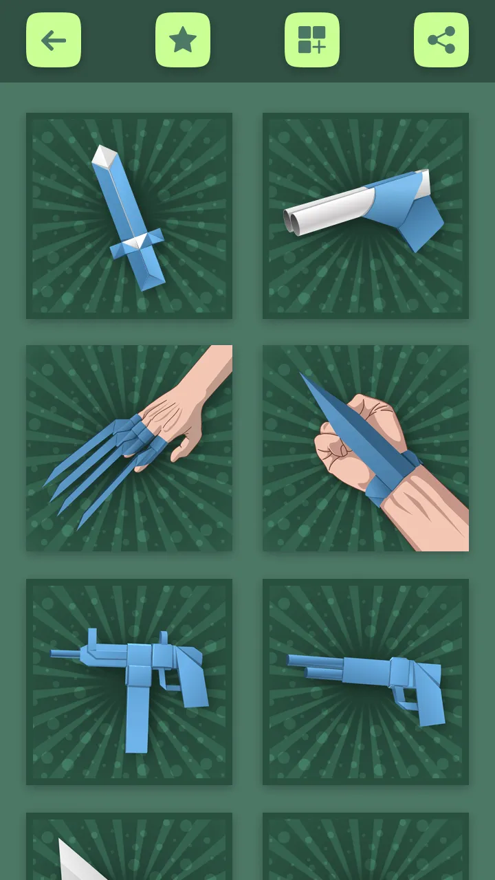 Origami Weapons Instructions | Indus Appstore | Screenshot