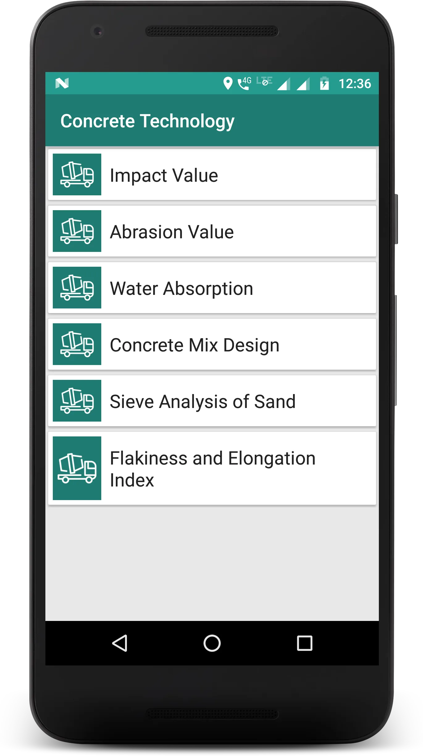 Civil Material Tester | Indus Appstore | Screenshot