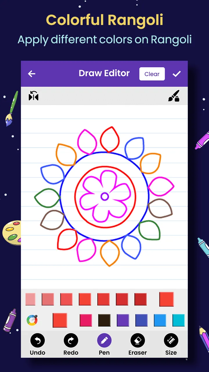 Draw Rangoli Step By Step | Indus Appstore | Screenshot