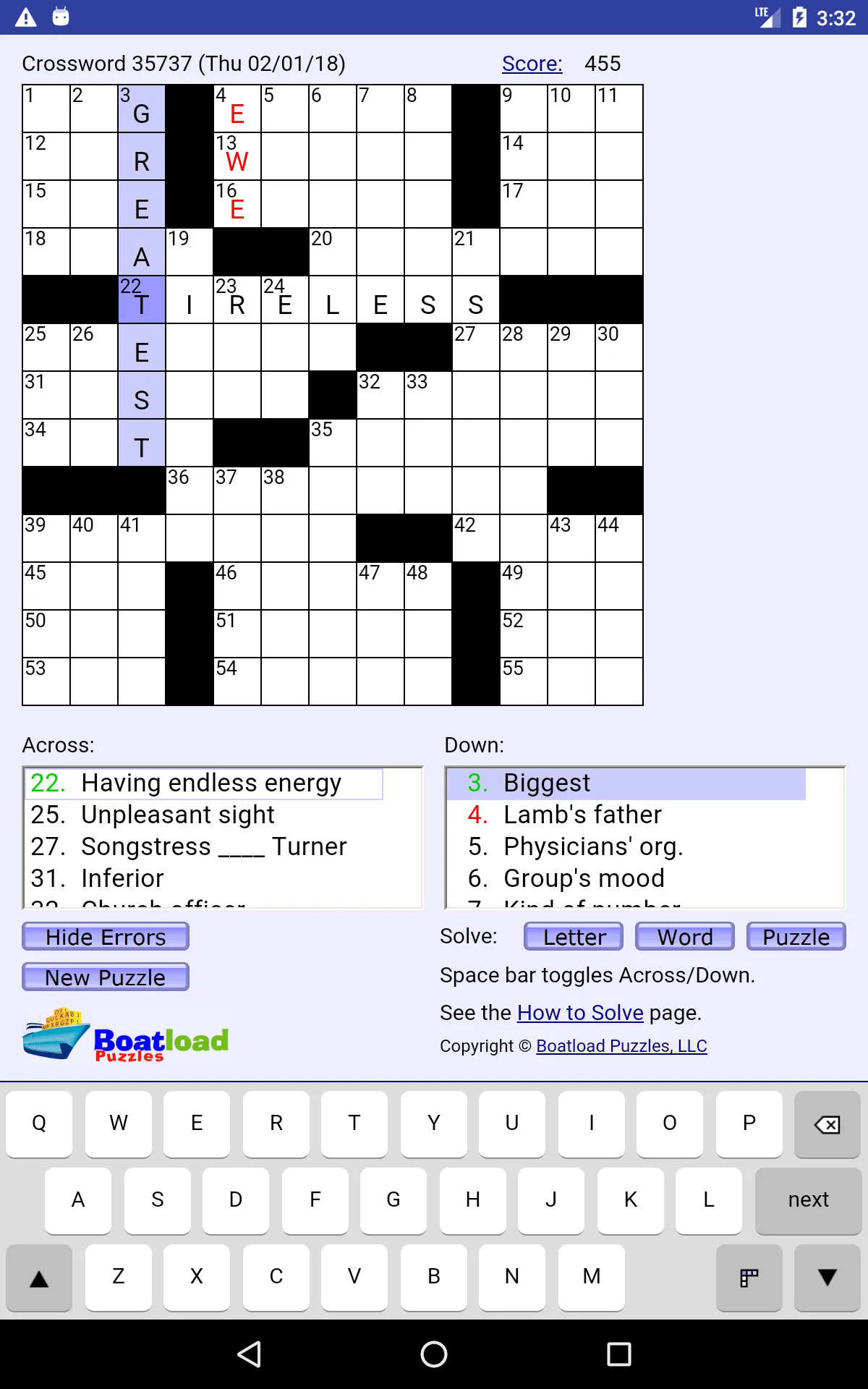 Daily Crosswords | Indus Appstore | Screenshot