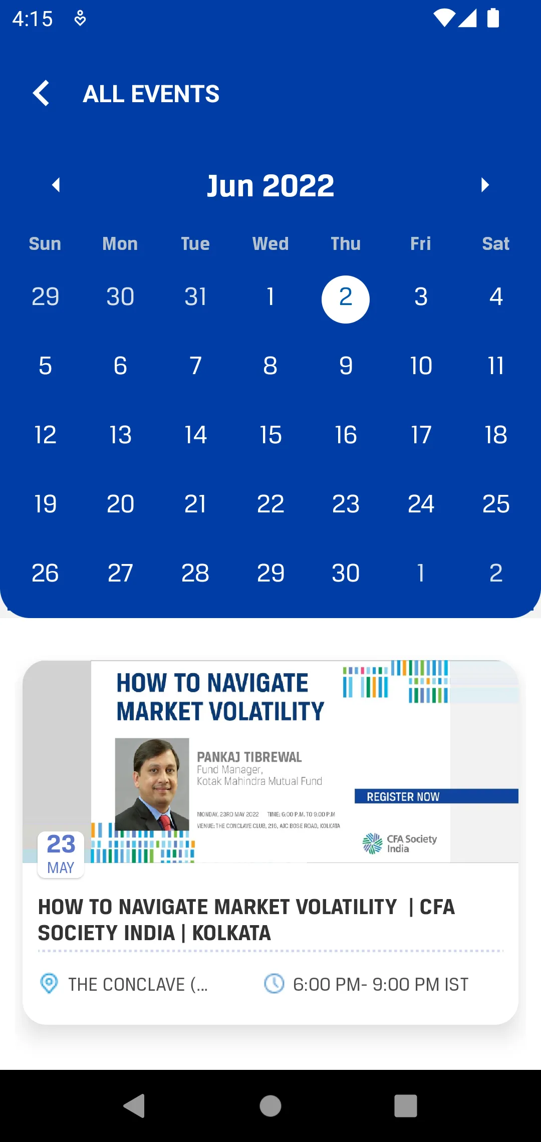 CFA Society India | Indus Appstore | Screenshot