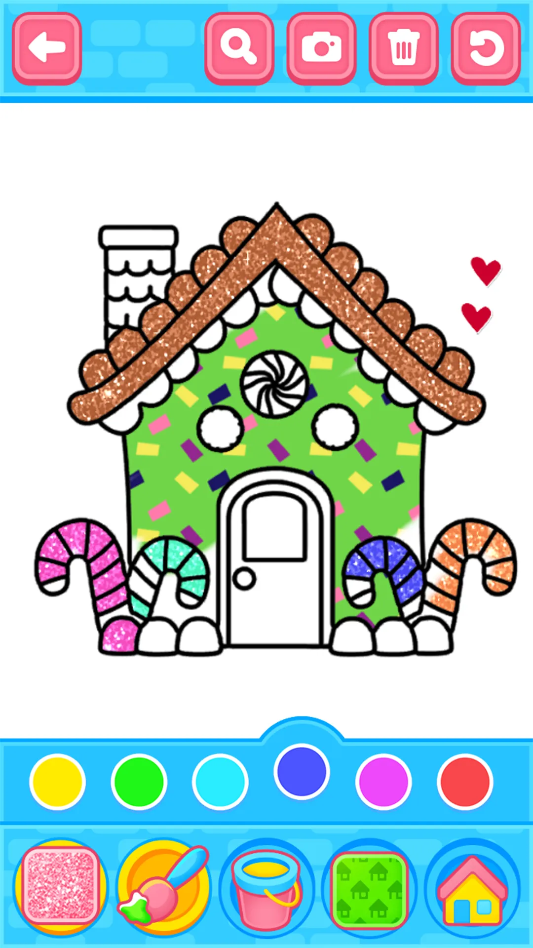 Glitter House Coloring | Indus Appstore | Screenshot