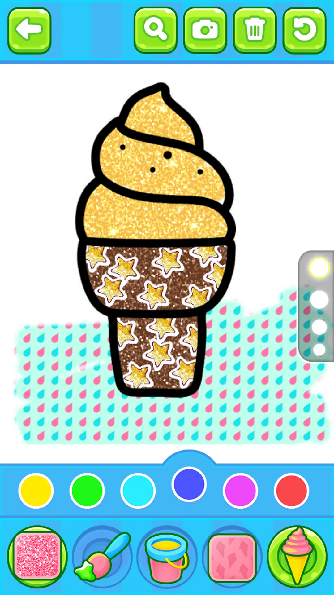 Glitter ice cream coloring | Indus Appstore | Screenshot