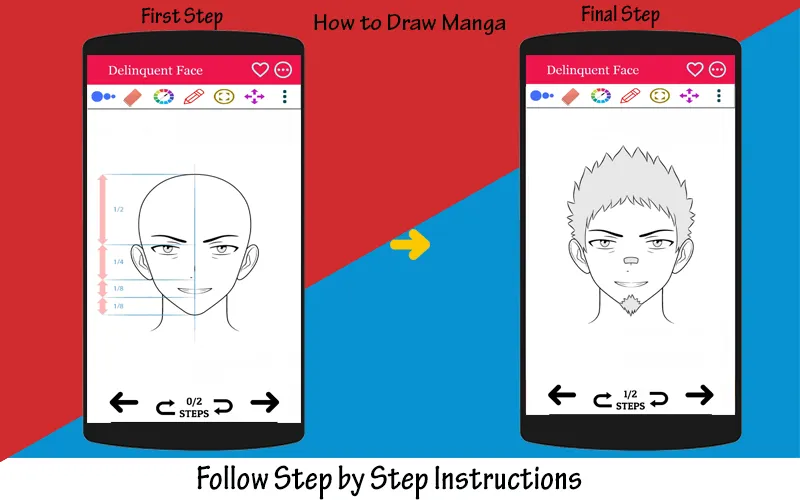 How to Draw Anime Man's Face | Indus Appstore | Screenshot