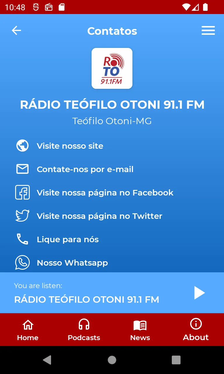 Rádio Teófilo Otoni | Indus Appstore | Screenshot