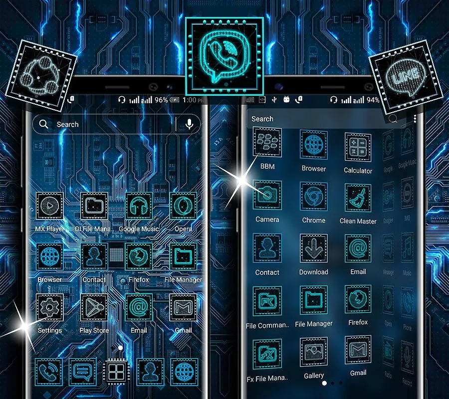 Hi-tech Circuit Launcher Theme | Indus Appstore | Screenshot