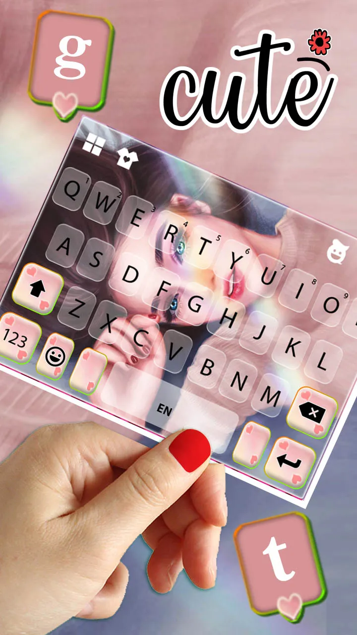 Beautiful Girl CGI Keyboard Ba | Indus Appstore | Screenshot