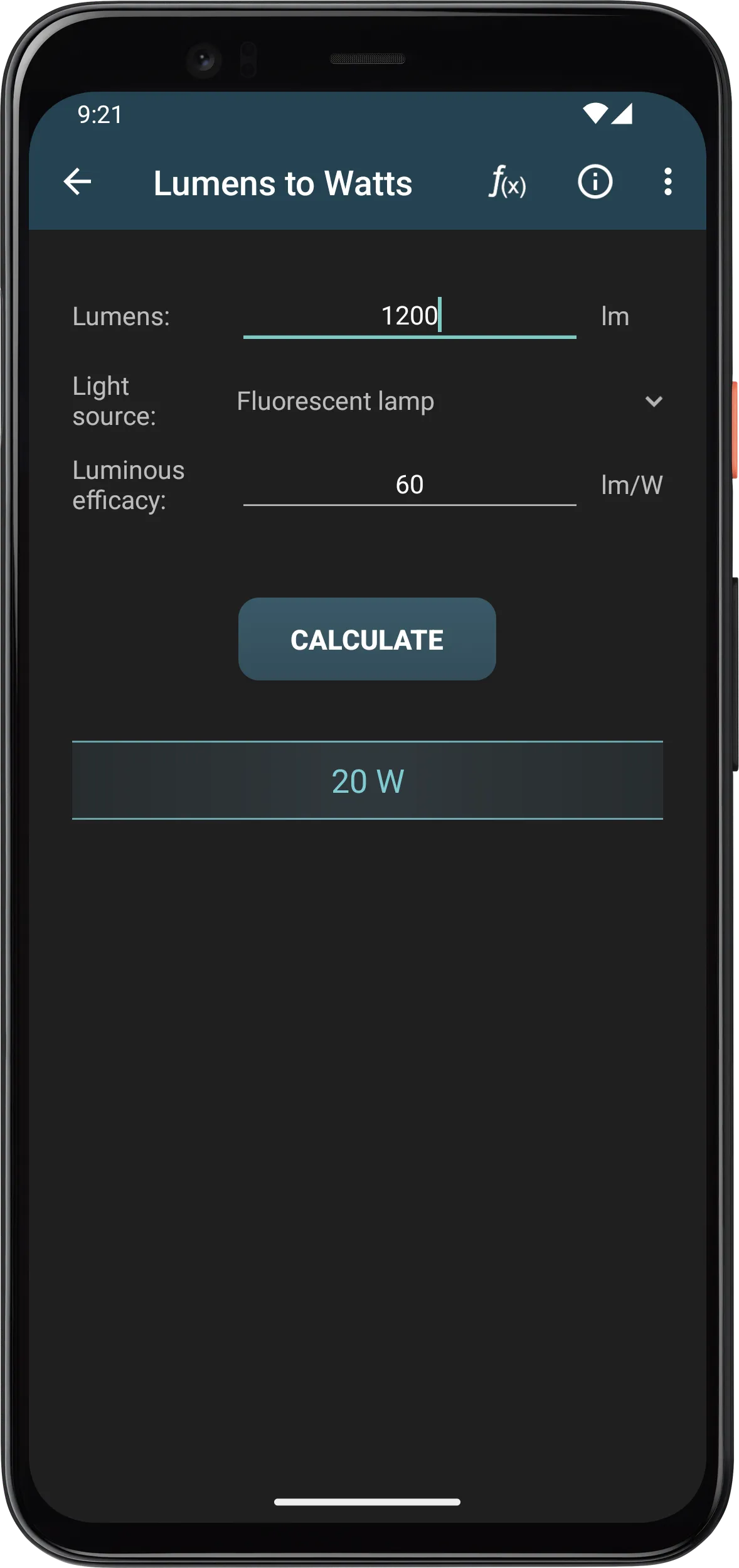 Lighting Calculations | Indus Appstore | Screenshot