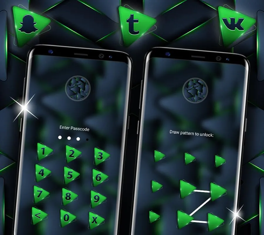 Neon Triangle Launcher Theme | Indus Appstore | Screenshot