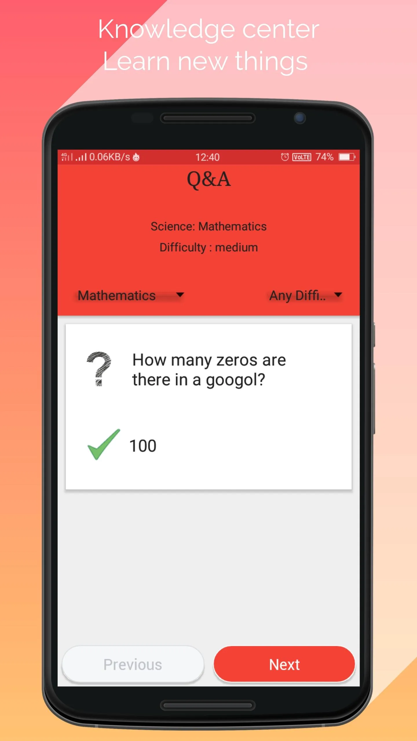 Quiz - Multiple Categories - D | Indus Appstore | Screenshot