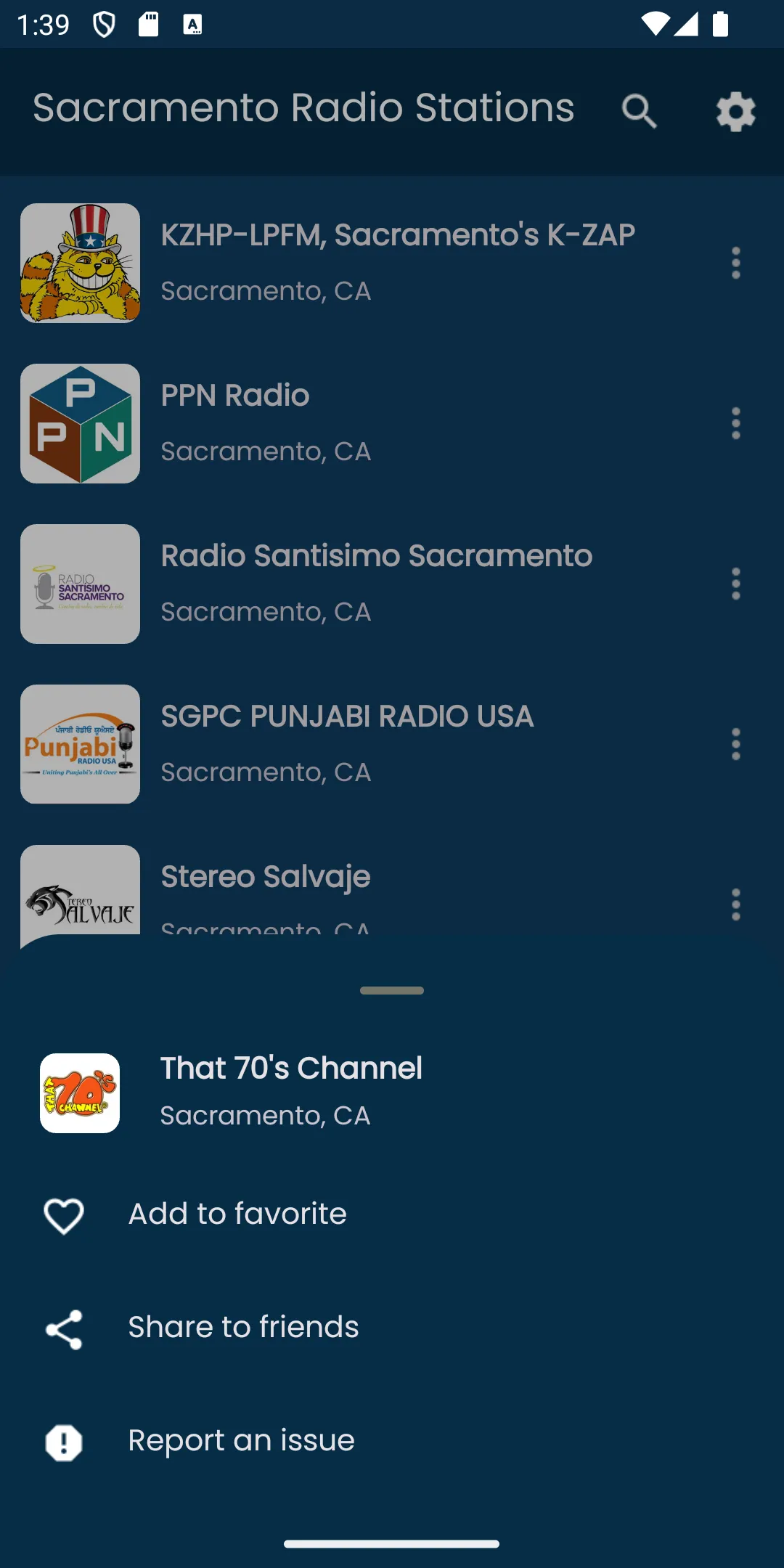 Radios from Sacramento | Indus Appstore | Screenshot