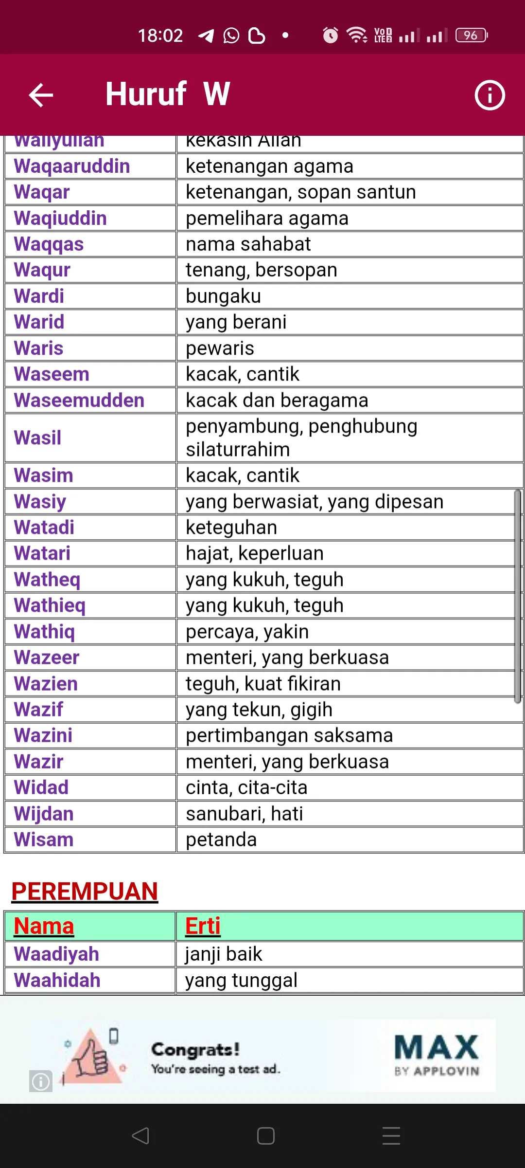Nama-Nama Indah Bayi Muslim | Indus Appstore | Screenshot