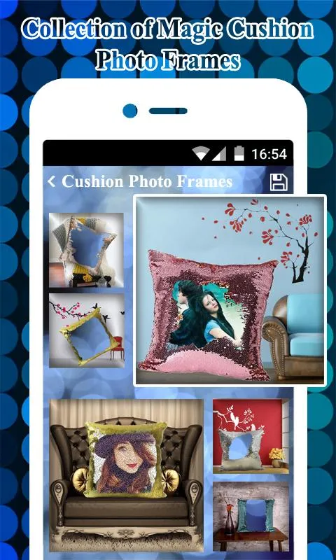 Sequin Magic Cushion Photo Fra | Indus Appstore | Screenshot