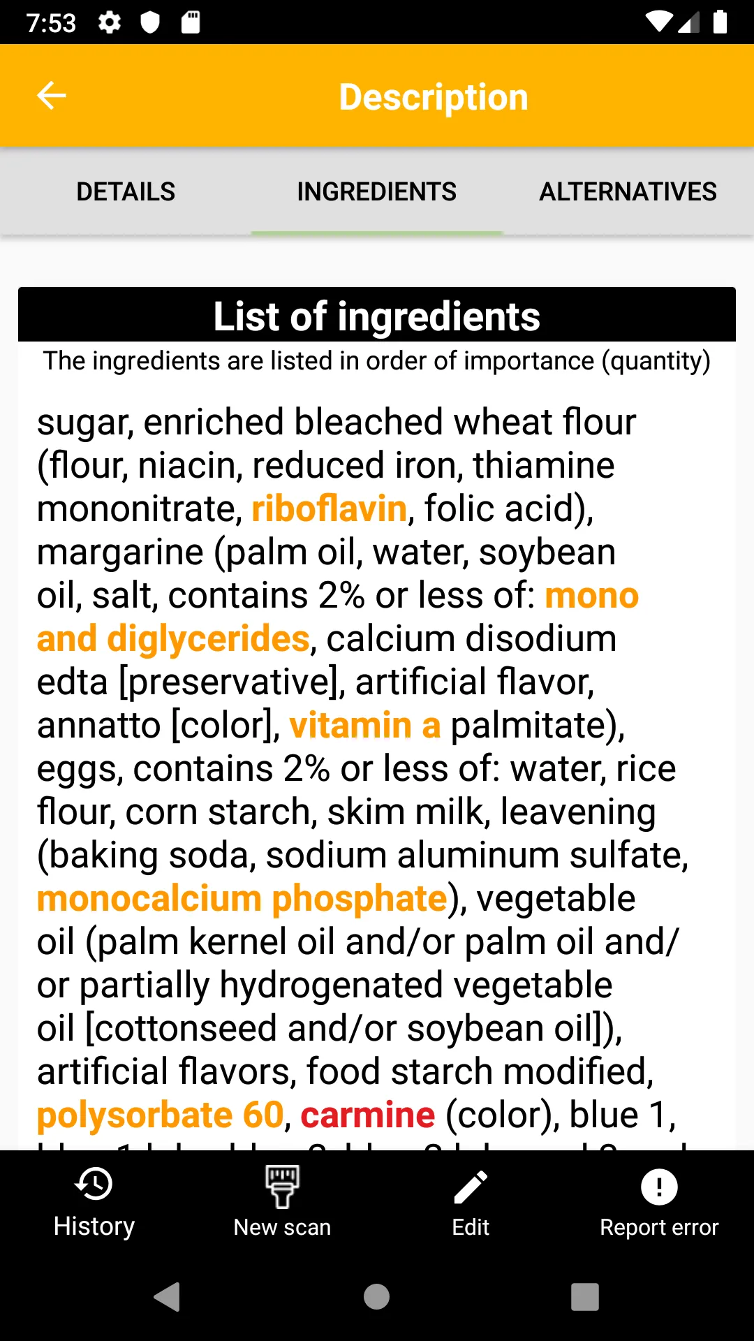 My Vegetarian Scanner | Indus Appstore | Screenshot