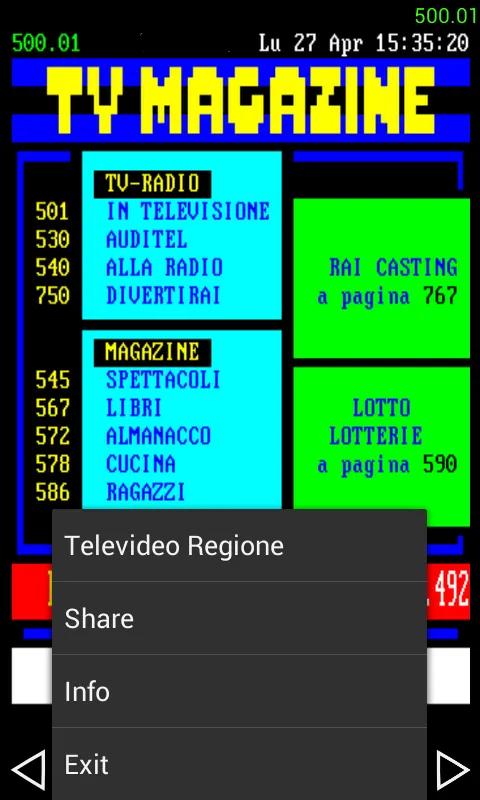 Teletext Ita | Indus Appstore | Screenshot