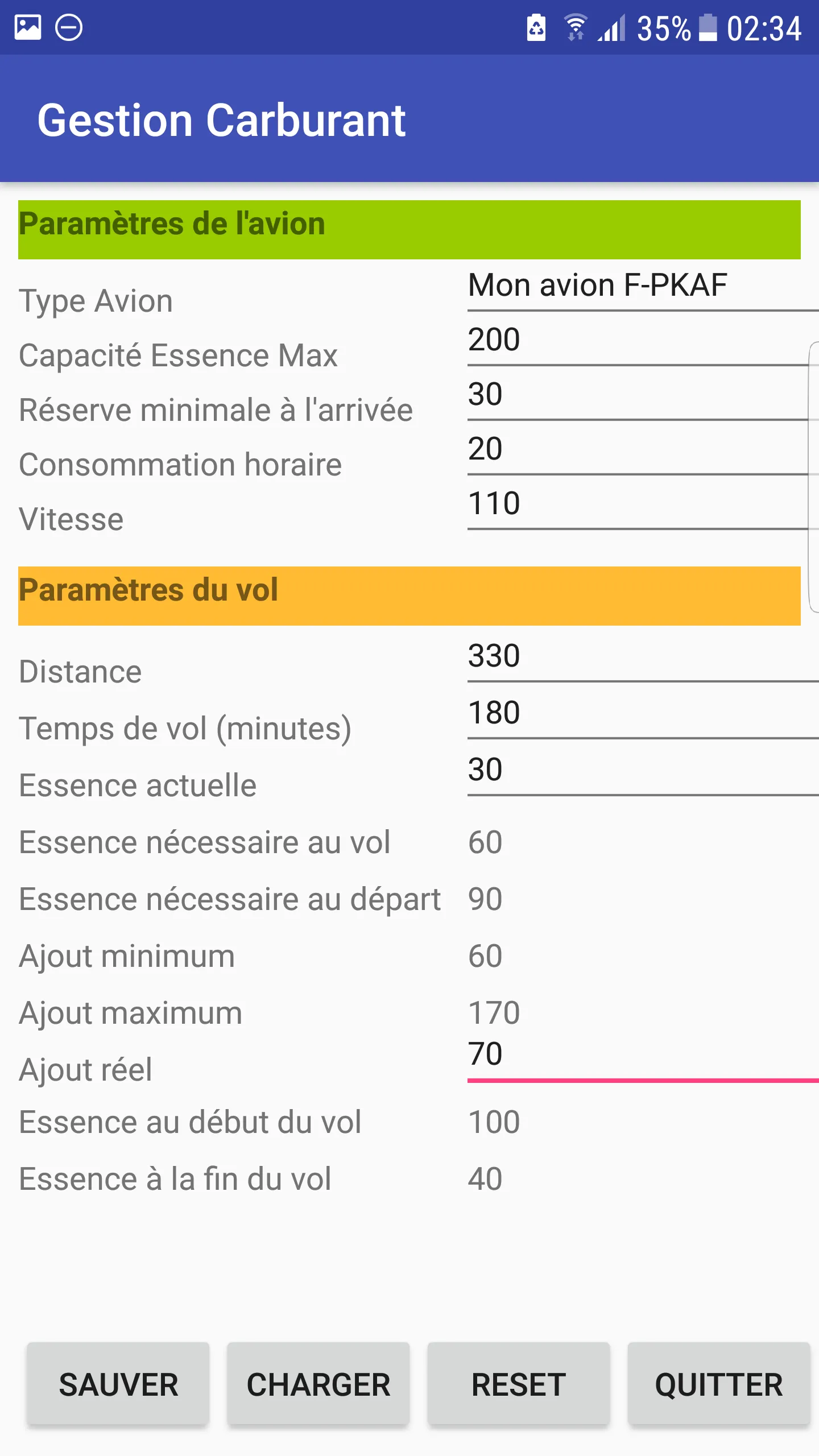 Gestion Carburant Avion | Indus Appstore | Screenshot