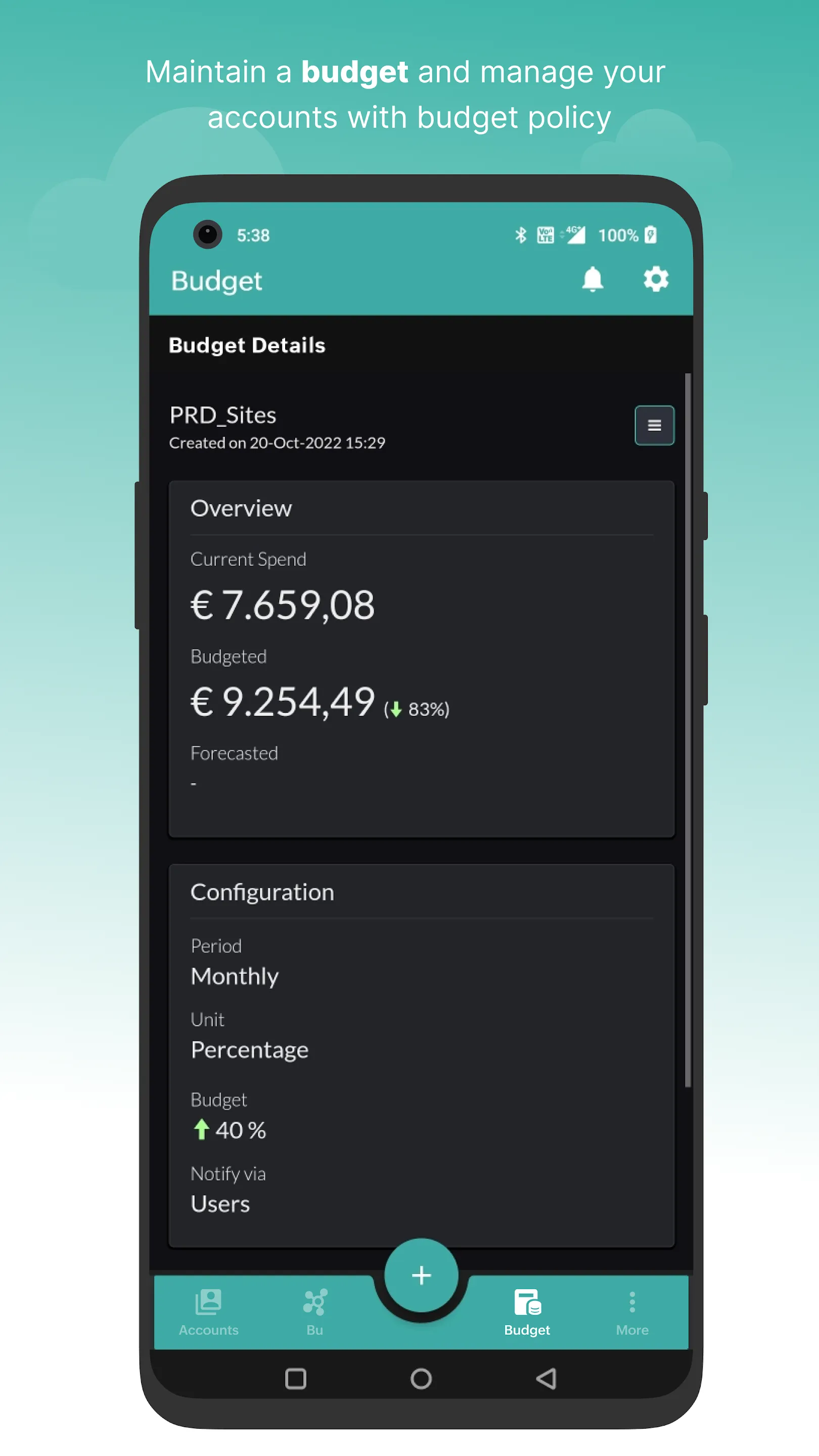 CloudSpend | Indus Appstore | Screenshot