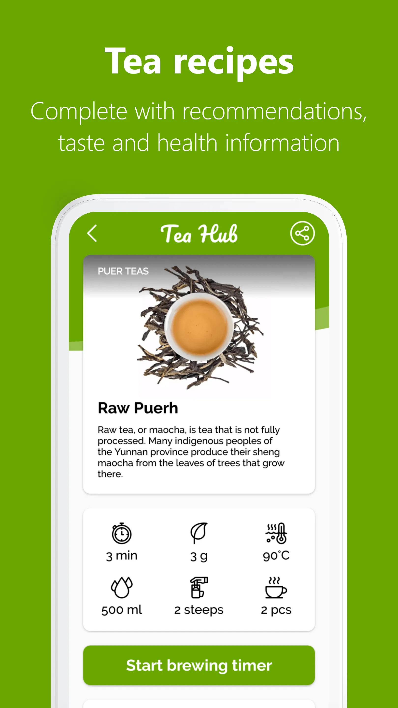 Tea Hub – Recipes and Timer | Indus Appstore | Screenshot