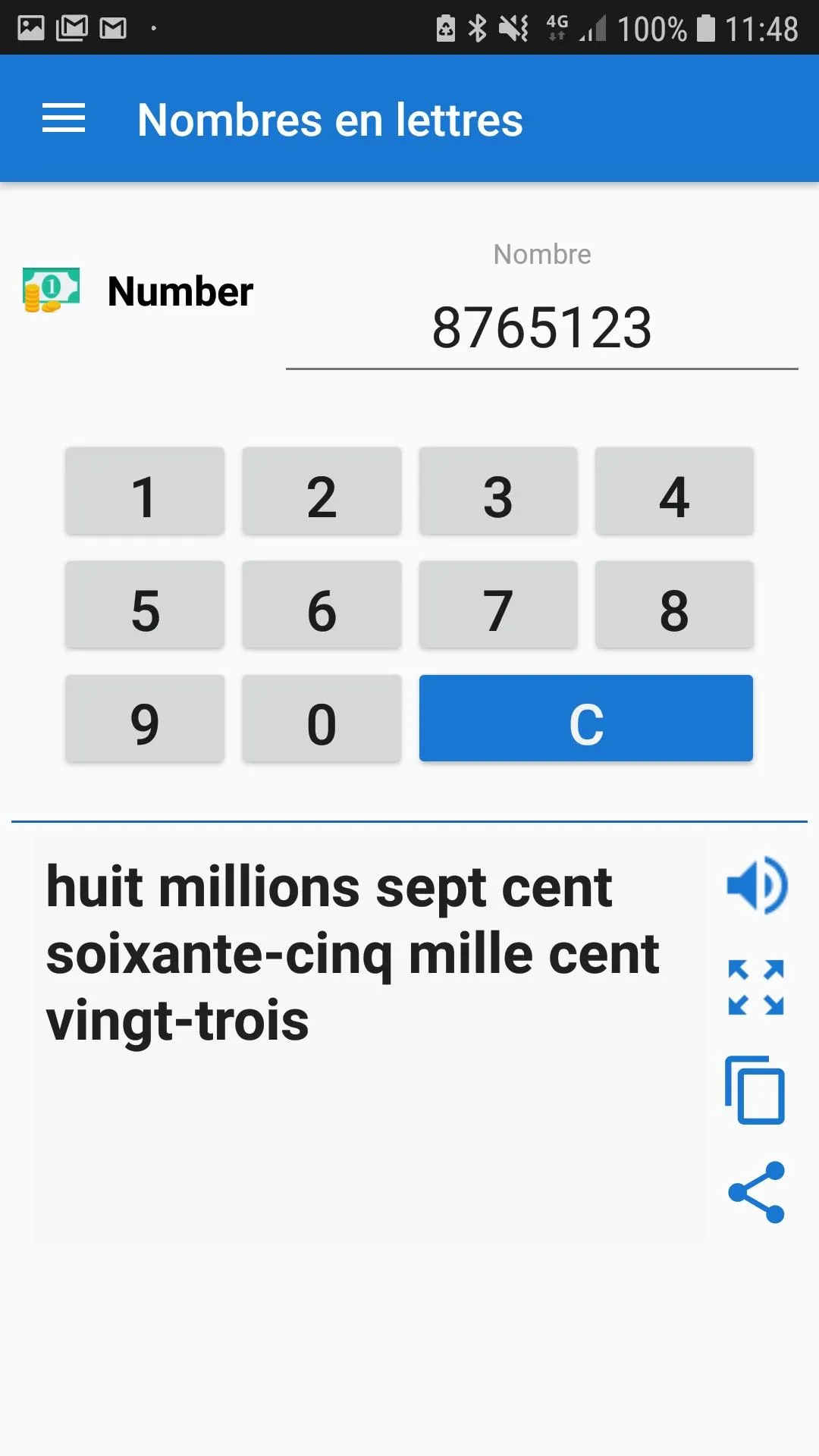 Nombres en Lettres | Indus Appstore | Screenshot