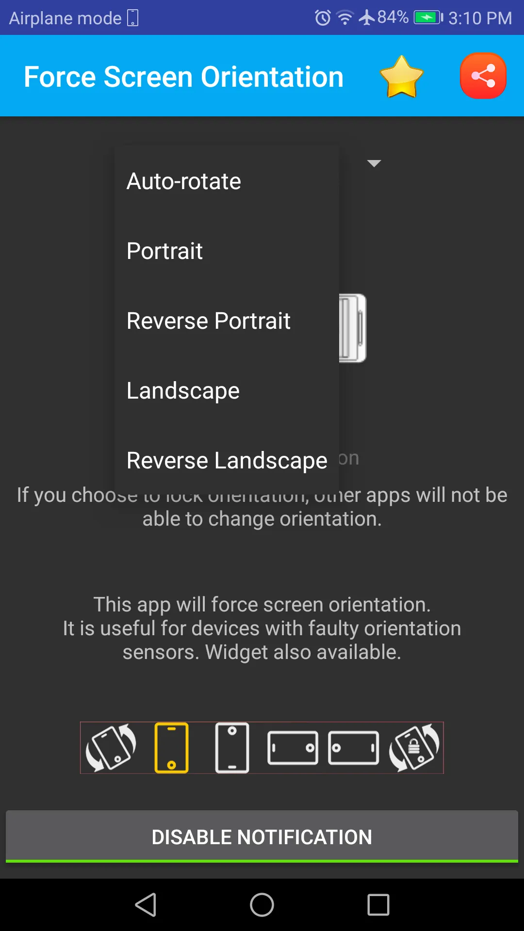 Force Screen Orientation | Indus Appstore | Screenshot