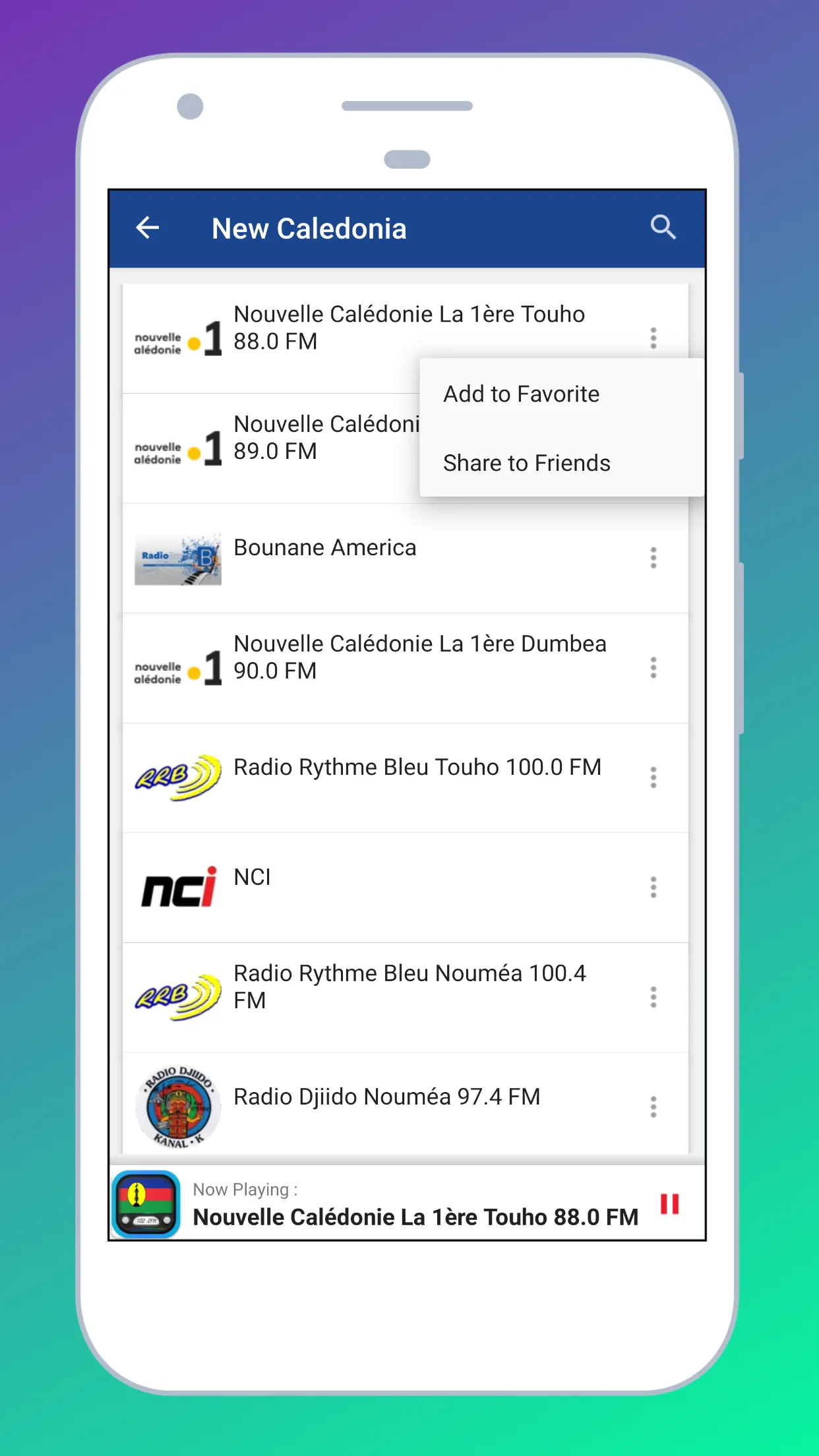 Radio NewCaledonia FM + Online | Indus Appstore | Screenshot